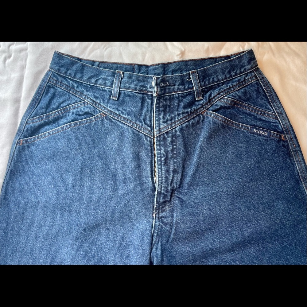 Vintage 80s/90s Western Rocky Mountain Women's High Rise Jeans Size 33/15